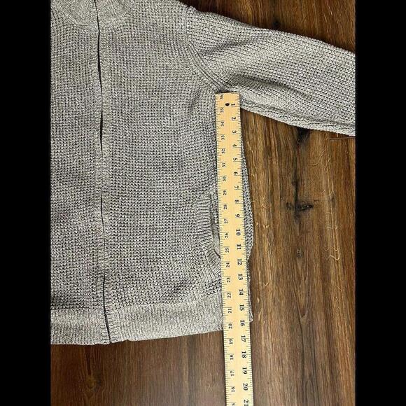 L.L. Bean Mens‎ Cotton Full Zip Cardigan Sweater Ribbed Tan Gold Size XL - Picture 6 of 6